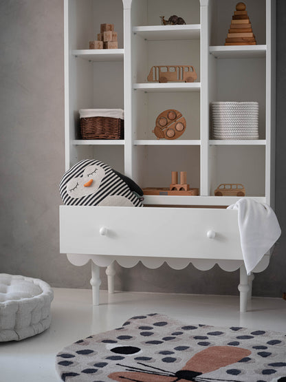WoodLuck Boekenkast Retro Babushka White - Decomusy