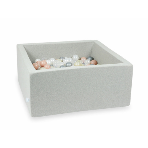 ballenbad Ballenbad incl. ballen 90x90x40cm (+kleuren) - LIGHT GREY / 200 ballen - Decomusy