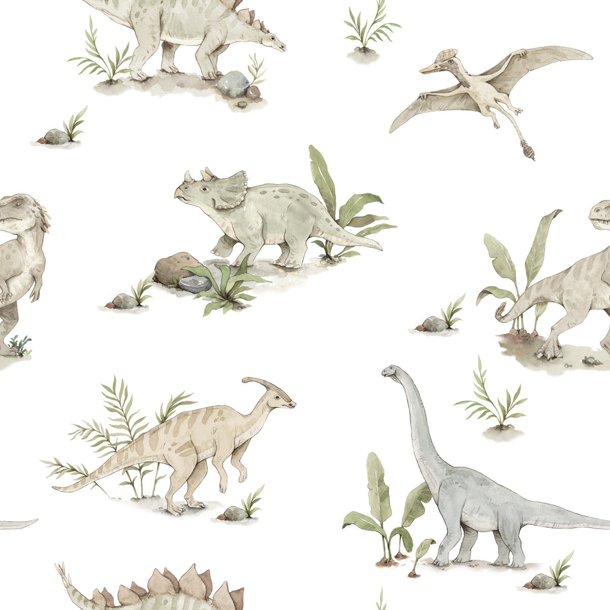 Dekornik Dekornik Behang "Happy Dinos" - Decomusy