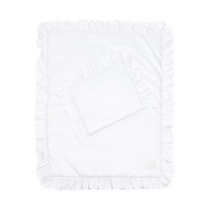 beddengoed Beddengoed Simply Glamour Newborn "Frill" (+kleuren) - 50cm x 65cm / WHITE - Decomusy