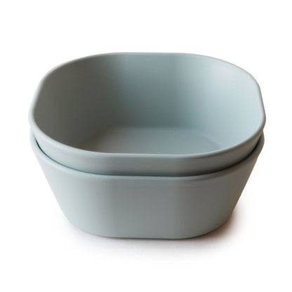 Mushie Mushie Bowls Vierkant Sage 2-pack - Decomusy