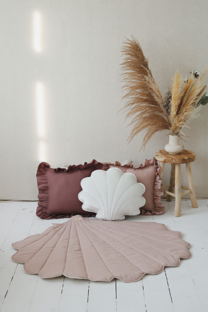 speelmat Linnen Speelmat Shell "Powder Pink" - Decomusy