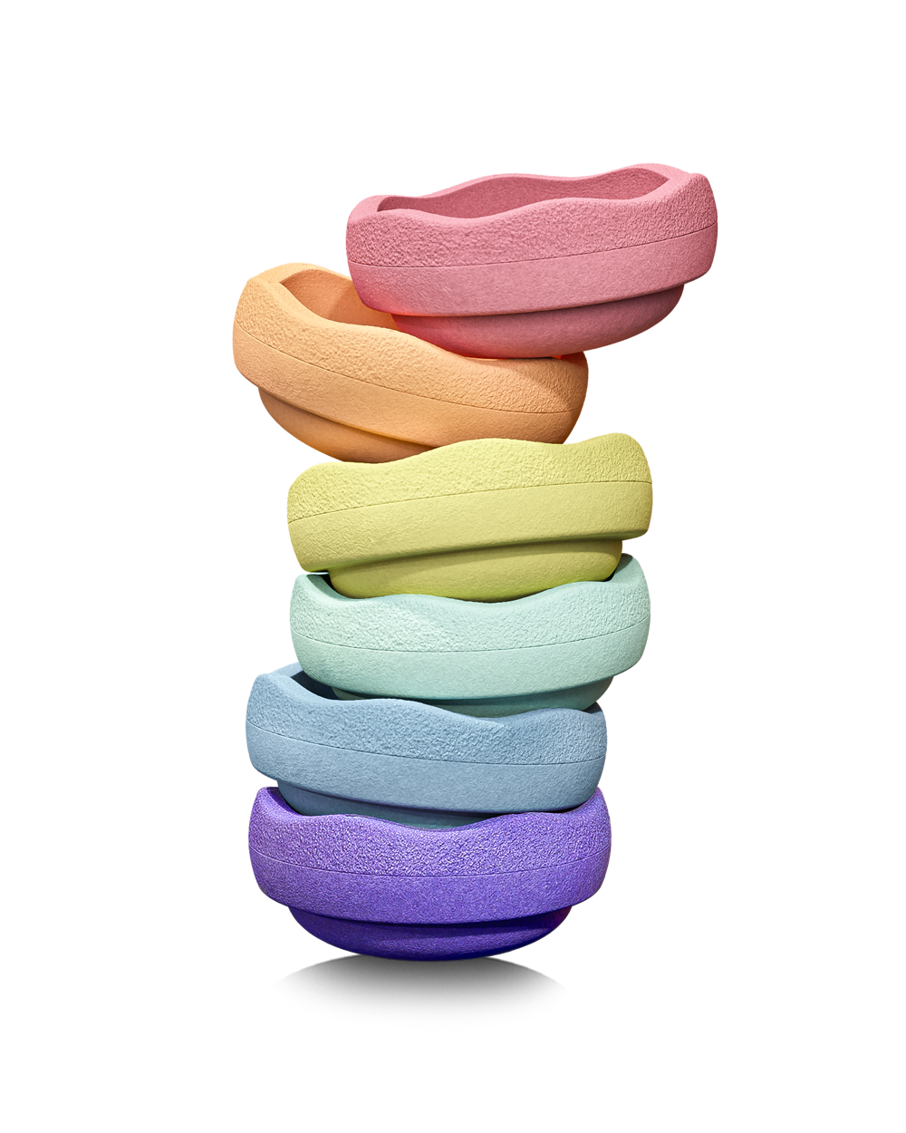Stapelstein Stapelstein Rainbow Pastel - Set van 6 - Decomusy