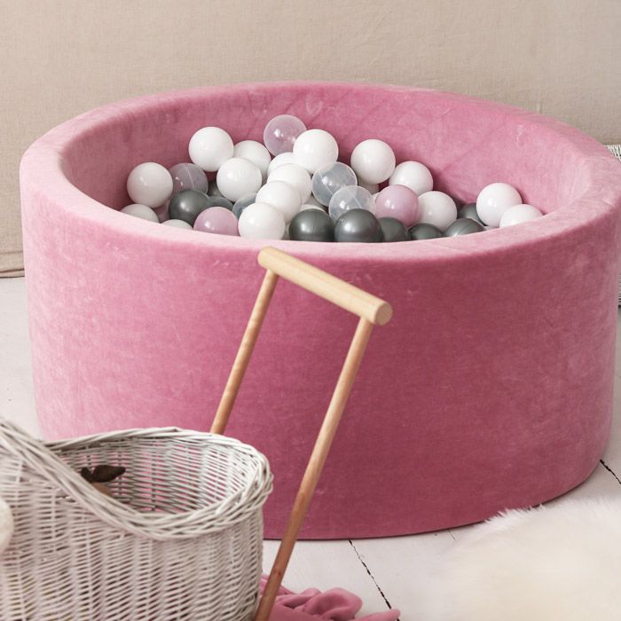 Moje. Moje Ballenbadhoes 90x40cm Soft Velvet “Raspberry Pink” - Decomusy