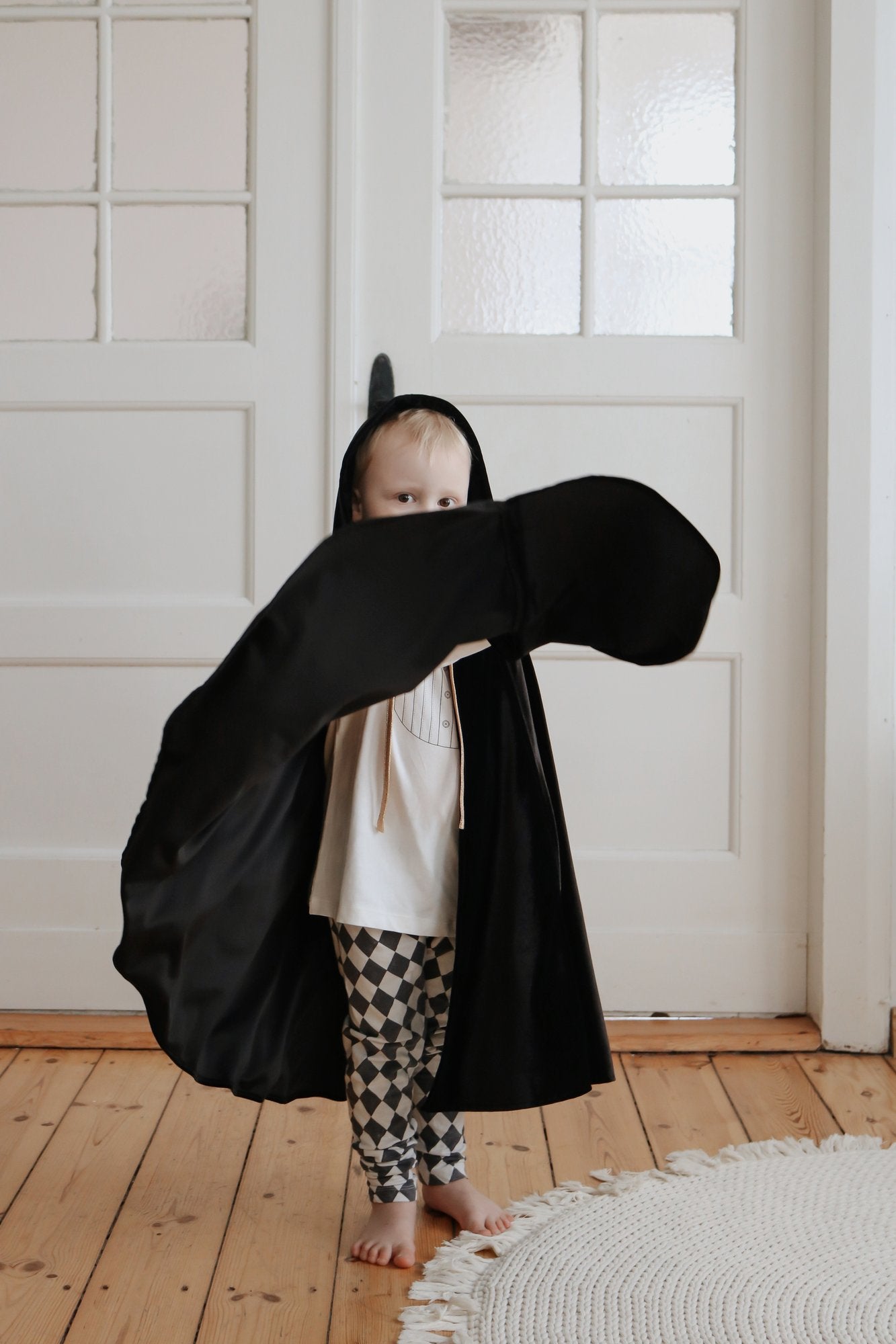 verkleedset Magische Cape "Black Sequins" - Decomusy