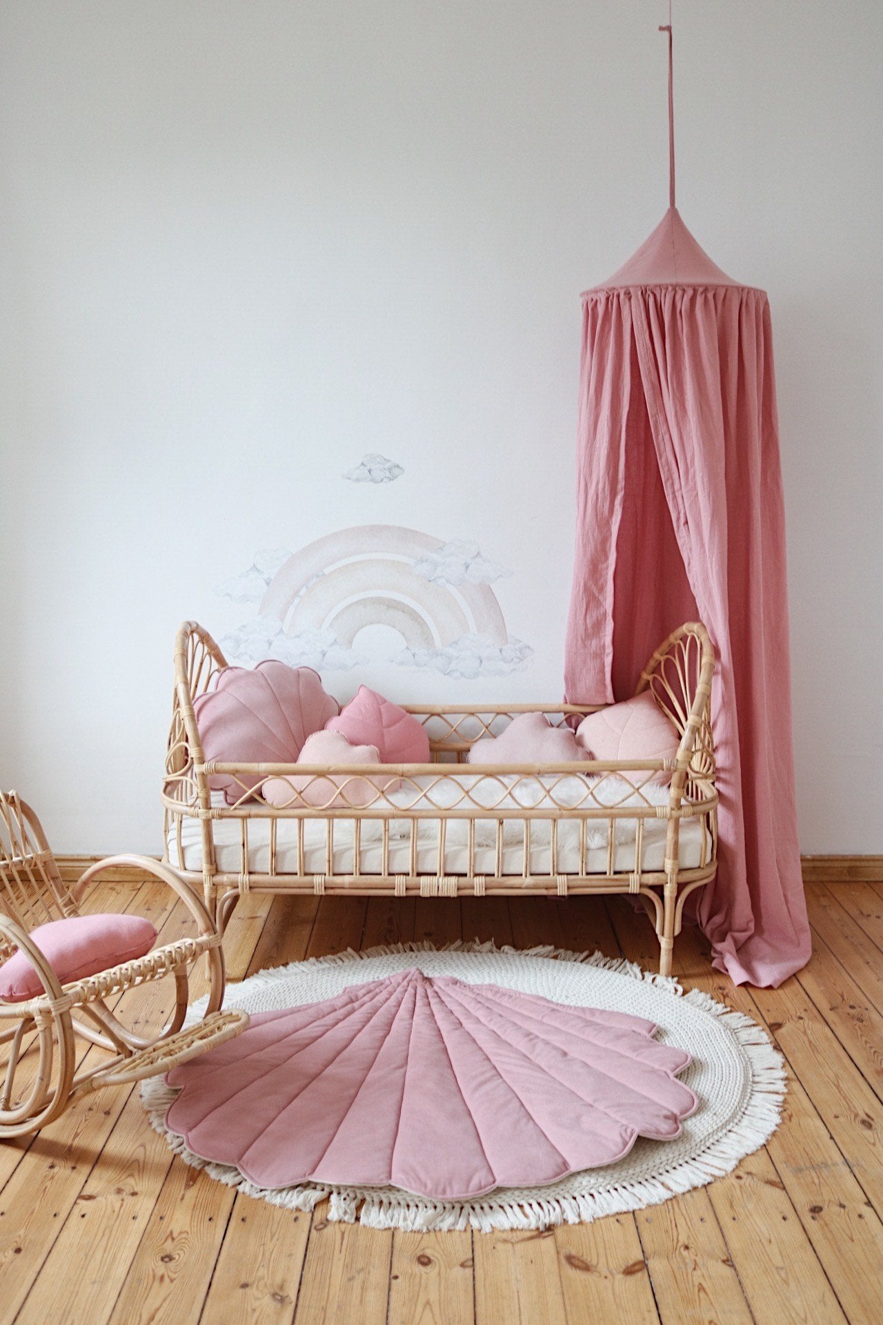 speelmat Speelmat Velvet Shell "Soft Pink" - Decomusy