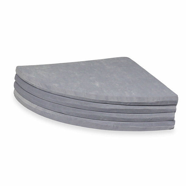 Moje. Moje Opvouwbaar Speelmat Soft Velvet 160cm "Light Grey" - Decomusy