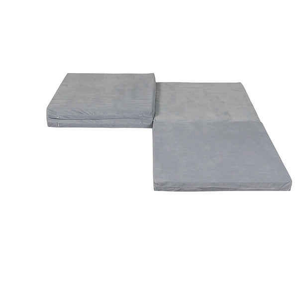 Moje. Moje Opvouwbaar Speelmat Soft Velvet 120cm "Light Grey" - Decomusy