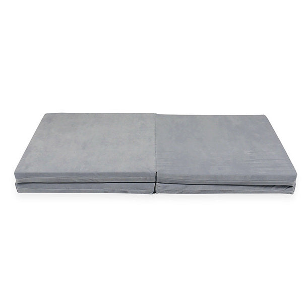 Moje. Moje Opvouwbaar Speelmat Soft Velvet 120cm "Light Grey" - Decomusy