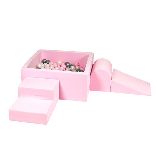 Moje. Moje Foam Speelset Katoen "Pink" incl. Ballenbad 90 x 90 x 40 cm - Decomusy