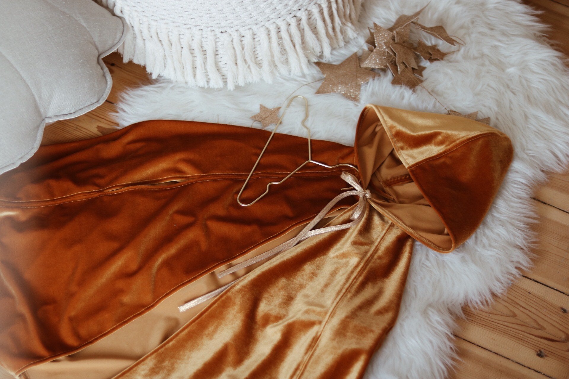 verkleedset Magische Cape "Gold Sequin" - Decomusy