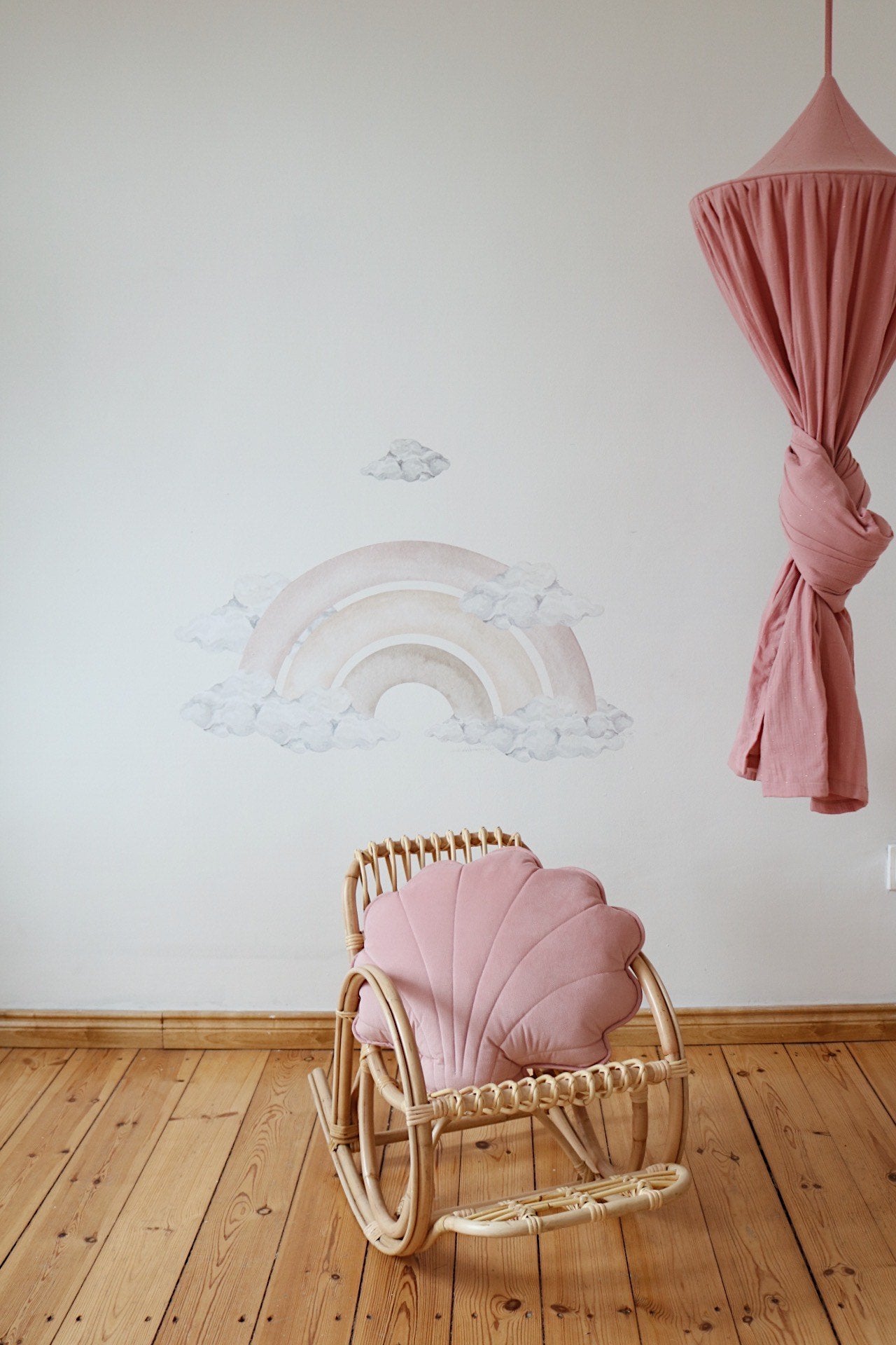 sierkussen XL Velvet Sierkussen Schelp "Soft Pink" - Decomusy