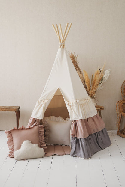 tipi tent Tipi Tent met Franjes "Powder Frills" - Decomusy