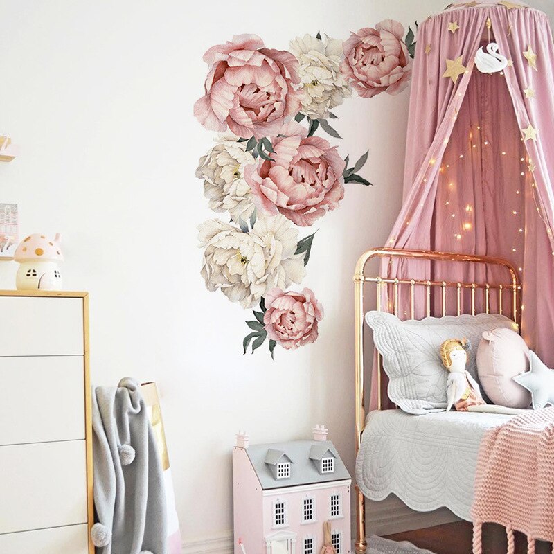 muursticker Roses Muursticker - Decomusy