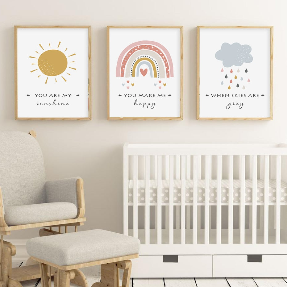 poster You Are My Sunshine Poster - 60x80 cm / SET OF 3 - Decomusy