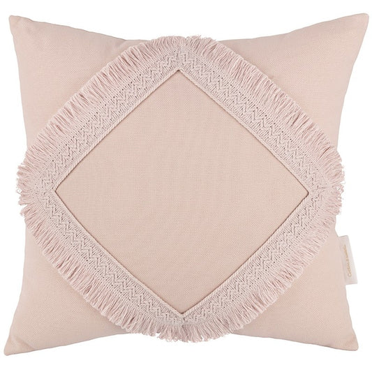 Cotton&Sweets Cotton & Sweets Boho Sierkussen met Kant "Powder Pink" - Decomusy