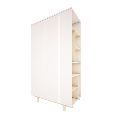 WoodLuck Kledingkast Basic Off-White - Decomusy
