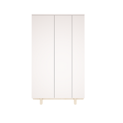 WoodLuck Kledingkast Basic Off-White - Decomusy