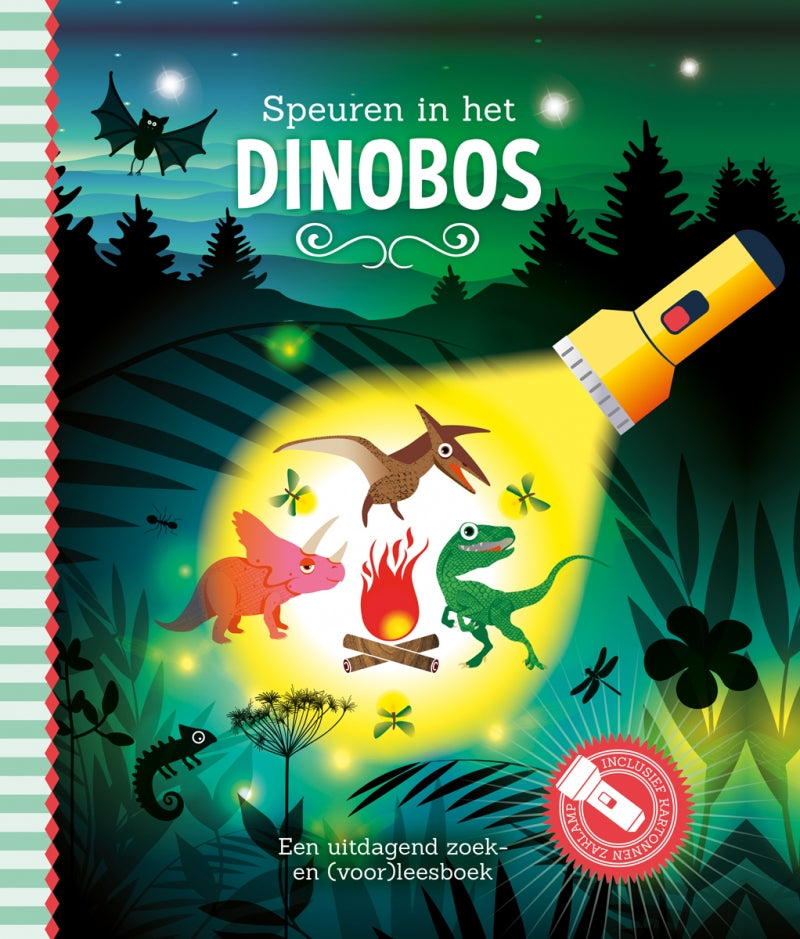 Lantaarn Zaklampboek - Speuren in het dinobos - Decomusy